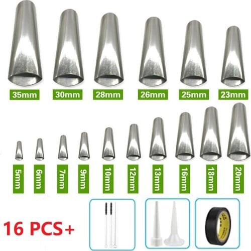 16pcs Caulk Nozzle Applicator Countertops Windows Finishing Attachments