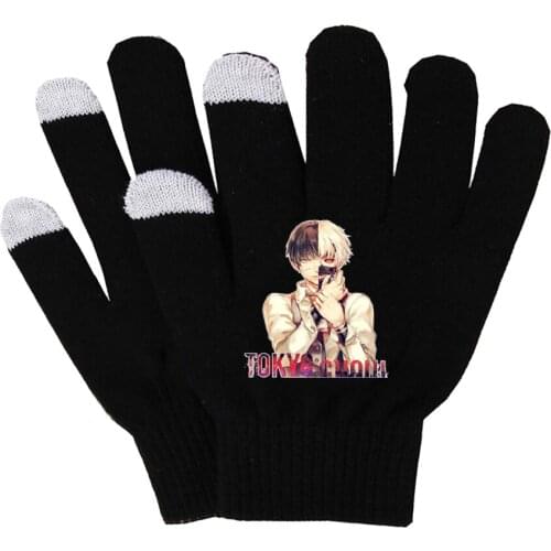 Tokyo ghoul Gloves Cotton Warm Gloves Non-slip Touch Screen Gloves Men Mitten Business Gloves woman man finger gloves
