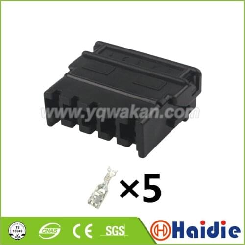 Free shipping 2sets 5pin auto electric plastic plug unsealed cable wiring harness connector