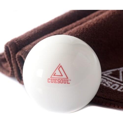 BC001 Free Shipping Cuesoul Pro Cup Resin 2 1/4 6oz Billiard Cue Ball, White Ball Pool Cue Ball,Cue Ball With Clean Cue Towel