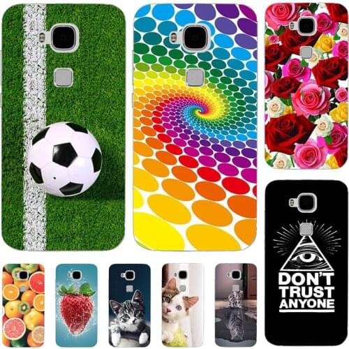 Cover For Huawei Ascend G8 GX8 RIO-L01 RIO-L02 5.5" Case Cute Lovely Cartoon Pattern Phone Coque Capa Shell Bag Funda