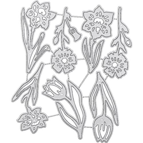 Flowers Metal Cutting Dies Stencil Scrapbooking DIY Album Stamp Paper Card Mold Embossing Decoration