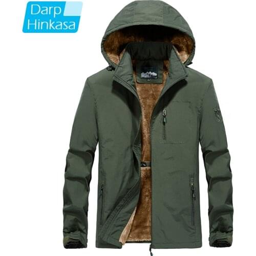 DARPHINKASA Winter Warm Men Parkas Jackets Thick 2020 New Fashion Casual Men Parka Coat Windproof Hooded Jackets Men Plus Size