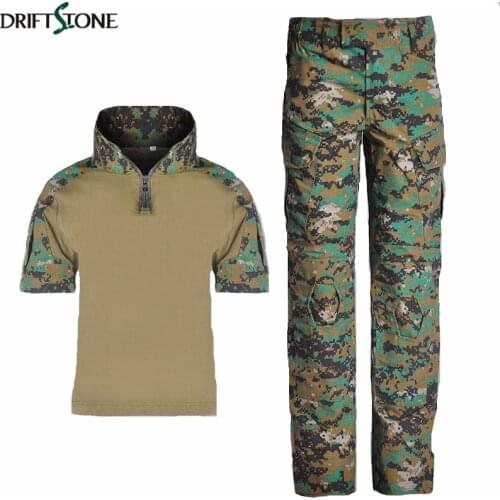 ChildrenTactical Military uniform Set Combat Pants and Short Shirts Suit BDU Military Tactical Gear Hunting Multicam For Kids