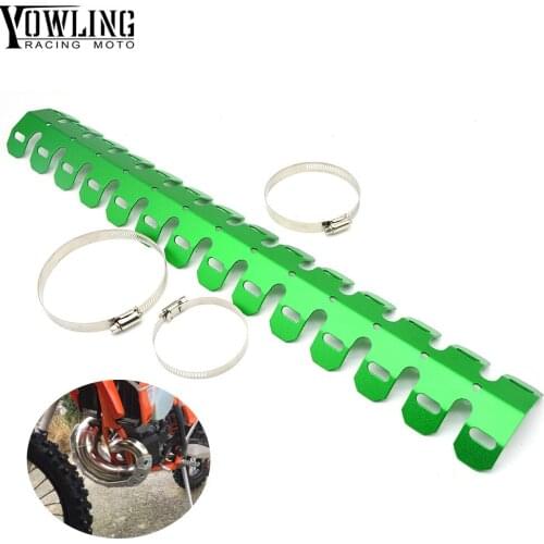 FOR Kawasaki KX 125 250 65 85 100 250F 450F KFX450R 1998-2016 Montorcycle Exhaust Muffler Pipe Leg Protector Heat Shield Cover