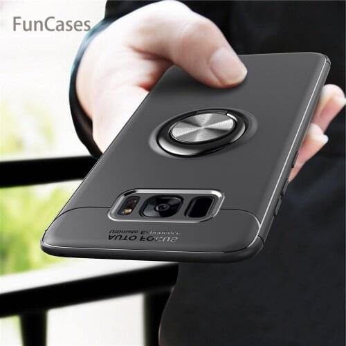 For Samsung Galaxy S8 S9 Plus Note 8 Case J3 J5 J7 2017 J330 J530 J730 Pro Case Cover Silicone Luxury Magnetic Ring Holder Funda