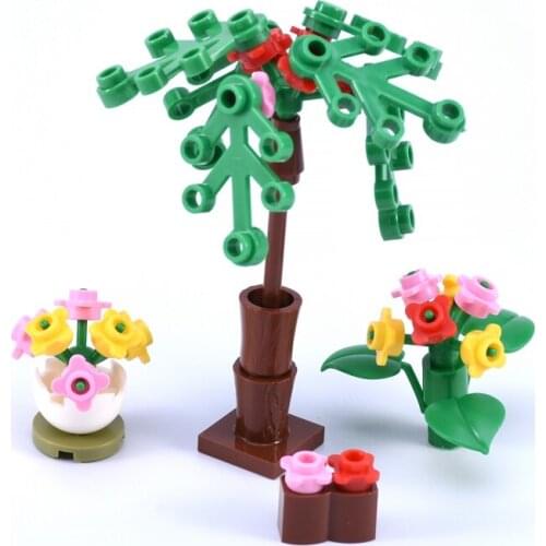 City MOC Plants Series Cultivate Interest Toys For Children Accessories Trees Flower Decoration Cities Compatible Building Block