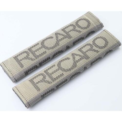 JDM Style RECARO Hyper Fabric Seat Belt Cover Shoulder Strap Pads Harness Pads for Universal Car Seat Belt