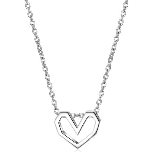 KOFSAC New Charm Silver 925 Chain Necklace Simple Fashion Lover Heart Pendant Necklaces For Women Girl Party Jewelry Gifts 329