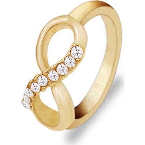 Korean fashion pour 8 word alloy with ring all-match simple ring jewelry luxury temperament female