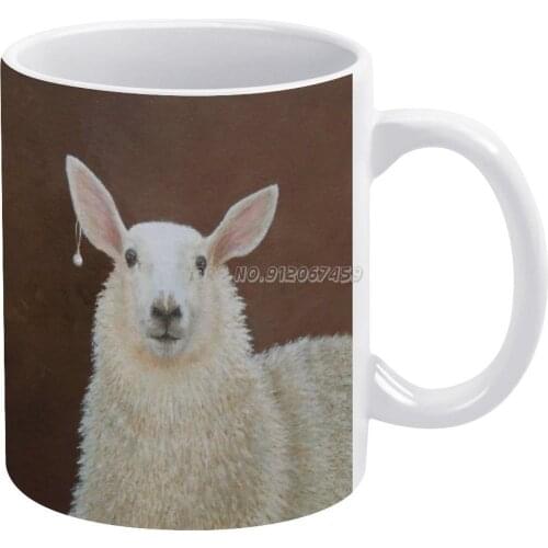 Girl With A Pearl Earring 2013 Coffee Mugs Ceramic Personalized Mugs 11 Oz White Mug Tea Milk Cup Drinkware Travel Mug Sheep Pea
