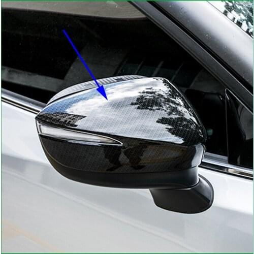 FOR Mazda CX5 CX-5 2015 ABS Carbon fibre Print DOOR SIDE-VIEW WING REARVIEW MIRROR COVER TRIM CAR-STYLING