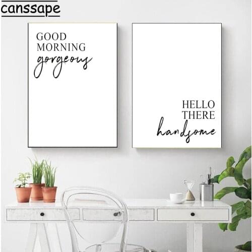 Nordic Wall Art Canvas Painting Minimalist Print Black And White Quotes Posters Modern Wall Pictures For Living Room Decoraton