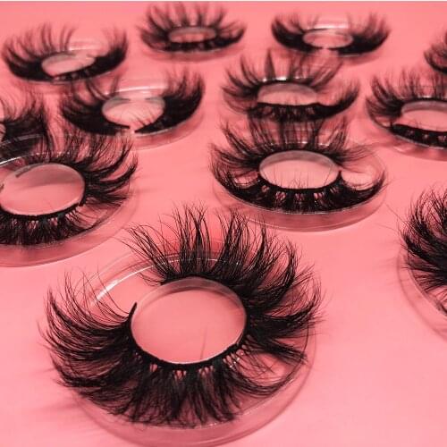 Real Mink Long Luxury Lash Natural Handmade 25mm Real 3D Mink Lashes Wholesale Bulk Items Fluffy Wisp Eyelashes Vendors Makeup