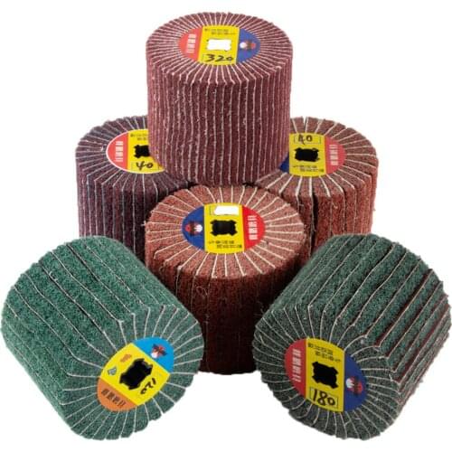 1Pc Non-woven Wire Drawing Polishing Wheel Nylon Drawing Round Brush Scouring Pad buffing wheel For metal deburring derust