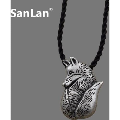 Wolf Necklace For Men Or Women Pendant Necklace Amulet Quiet Wolf Animal Neckalces