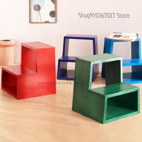 Solid Wood Household Storage Low Stool Nordic Shoe Stool Creative Fashion Stair Stool Entrance Shoe Replacement Stool