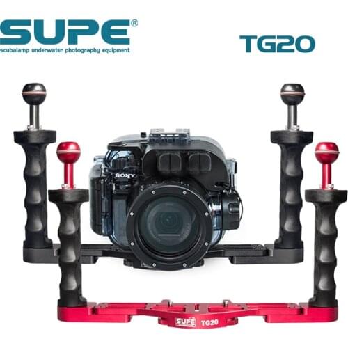 SUPE Scubalamp TG20 Double Tray Grip Underwater Scuba Diving Accessories Light mounting system underwater cameral housing system