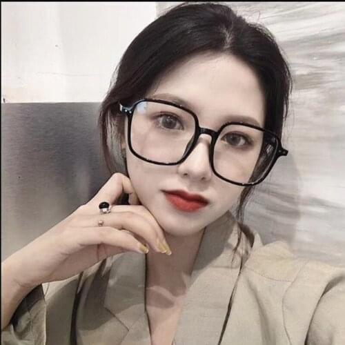 Veshion Anti-blue Radiation Explosion Models Net Red Big Frame Glasses Myopia Glasses Frame Men and Women Retro Flat Mirror
