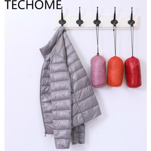 Winter Coat Women White Duck Down Jacket Ultra Light Windproof Ladies Puffer Jacket Slim Portable Windproof Down Coat