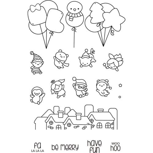 Winter Transparent Clear stamp and cutting dies Christmas DIY Silicone Seals Scrapbooking / Card Making/Photo Album Decoration