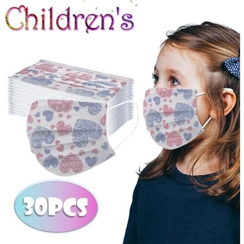 10/20/30pcs Childrens Face Mask Skincare Disposable Mask Cubrebocas Christmas Non-reusable Breathable Printed Mask Mascherina