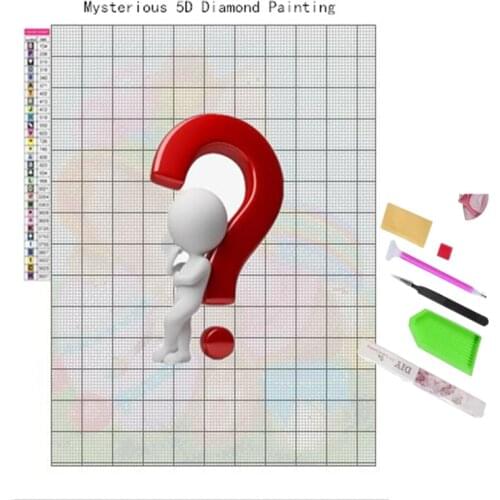 5D Diamond Painting New Mysterious for Adults and Children with Resin Drill Pen and Macaron Clay Wax and Large Tray Kit Gift