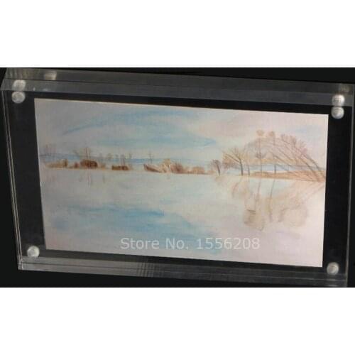 Family Acrylic Transparent Photo Frame Rectangle Magnet Picture Frame Plexiglass Landscape Frames For Home Decor Wedding Gift