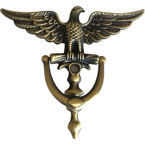 Antique Door Knocker Zinc Alloy Eagle Head Door Knocker for Front Door Home Decor Ring Furniture Handle Hardware Knocker