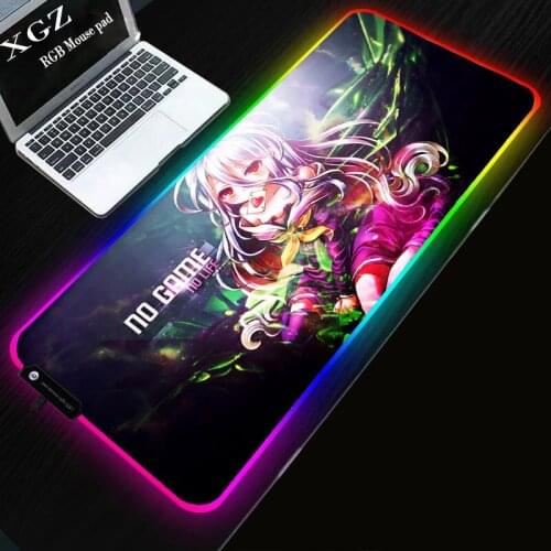 RGB Large Locking Mouse Pad Computer MousePad Anime No Gaming Lifeless Game Surface Muse Keyboard desk mat LED Backlight XXL