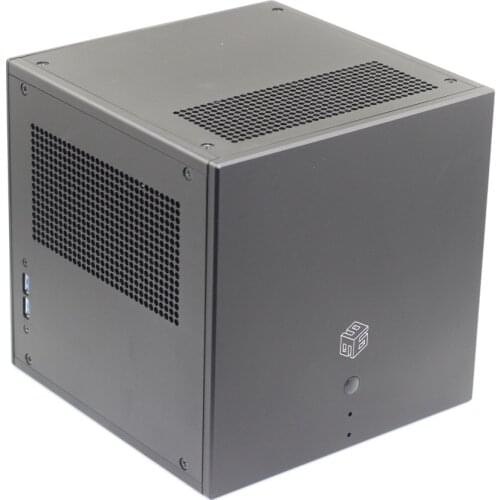 Square Aluminum Computer Case SFX Power Supply ITX Air Cool Computer DIY Enclosure 216MM