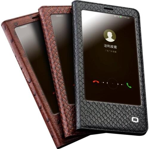 QIALINO Case for Huawei honor v9 Luxury Genuine Leather Ultrathin Flip Cover for Huawei Honor V9 Sleep Wake Function Manual Bag