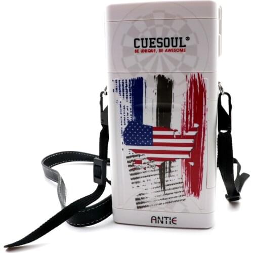 CUESOUL ANTIE Hard Dart Case American Flag Design for Steel Tip Darts /Soft Tip Darts