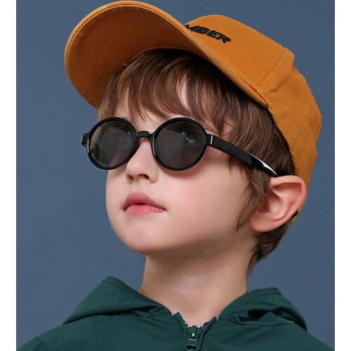 2021 Children Polarized Sunglasses 2-7 Years Round Cute Boys Girls Sun Glasses Silicone Flexible Frame Children Outdoor Shades