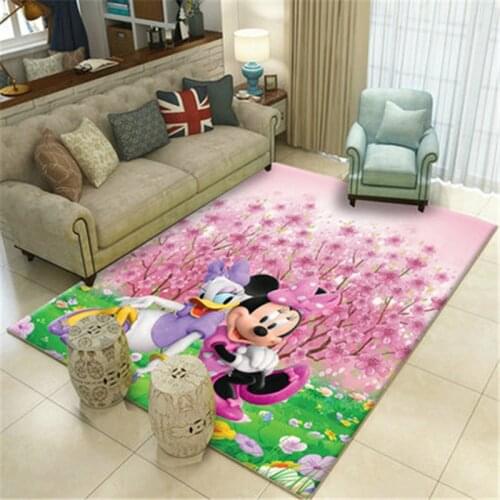 60x180cm Baby Play Mat Mickey Minnie Carpet for Home Living Room Soft Table Door Mat Home Decoration Bedroom Carpet for Boys
