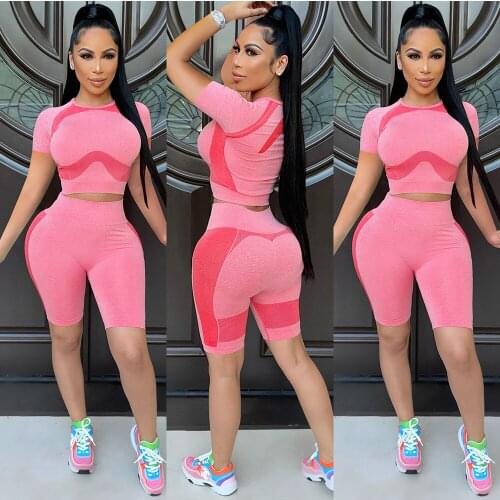 G7032 Wholesale Items Sport Wear High Waist Knee High Leggings Pants Womens Yoga Short Sets
