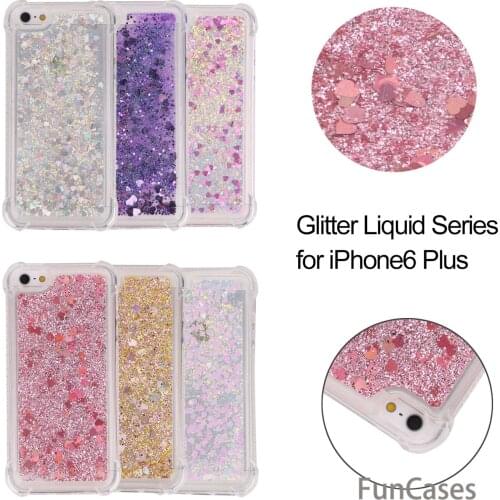 Sparkle Case sFor Capa iPhone 6 Plus Soft TPU Back Cover Mobile Metallic Fitted Case sFor iPhone 6S Plus Telephone Accessories