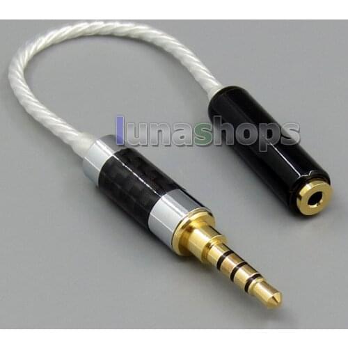 4pin 3.5mm Male Silver Plated Re-Zero Balanced Hifiman HM901 HM802 To 4pin 2.5mm AKR03 Layla Angie Bal Earphone Cable LN005220