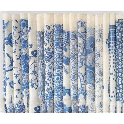 Ceramic art underglaze decal transfer paper Blue and white pattern plain high temperature underglaze decal paperPottery material
