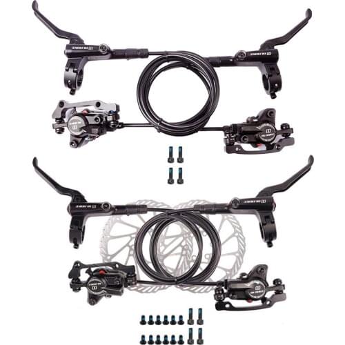 MTB Bike Hydraulic Oil Disc Brake Set 160mm Rotor Caliper Right Front Left Rear Bicycle Scooter Cycling Parts