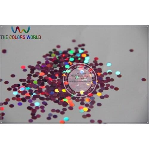 LM-91 Size 3 mm laser holographic Peach color Glitter paillette Dot shape spangles for Nail Art and DIY supplies1pack=50g