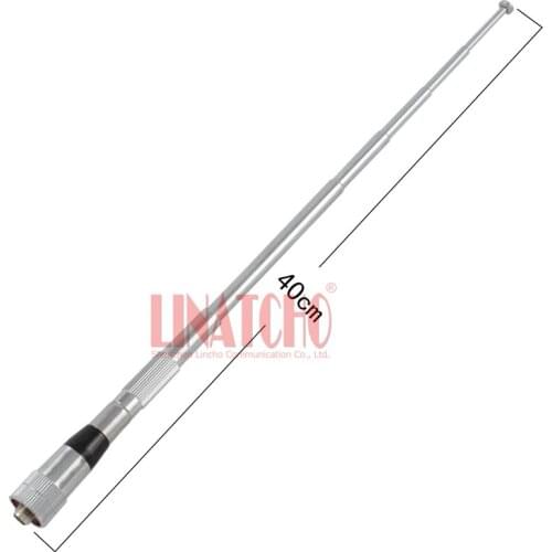 10 pcs Metal Bendable UHF 400-470MHz ham walkie talkie telescopic antenna two-way radio antenna sma female connector