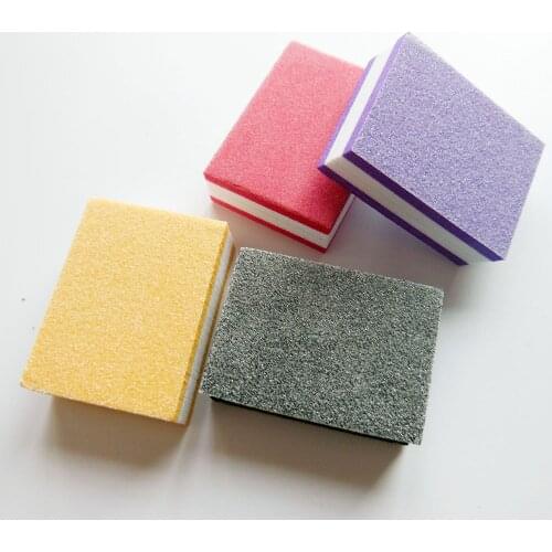 100 pcs random colour mini nail buffer block sponge block disposable nail file 100/180 mini nail buffer file manicure tool