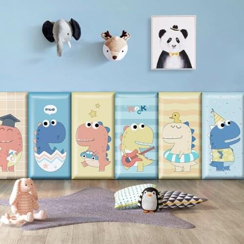 Cartoon 3D Stereo Foam Wall Sticker Home Decor Thicken Tatami Collision Avoidance Mat Wall Decal Childrens Bedroom Bed Decor