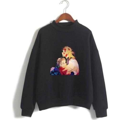 Demon Slayer Sweatshirts 2019 mens fashion high collar Pullovers Kimetsu no Yaiba Sweaters print streetwear turtleneck clothes
