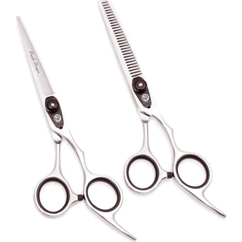Hair Cutting Scissors for Home 6.0" 17.5cm JP Stainless Hairdressing Scissors Thinning Scissors Silver Right Hand Haircut Shears