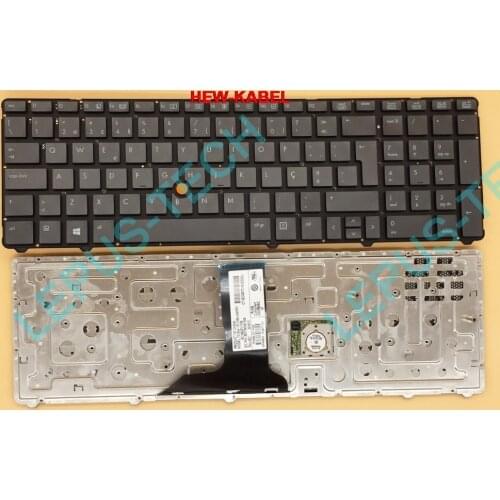 Original PO Keyboard for HP Probook 8760P 8760W keyboard with trackpoint without frame portuguese