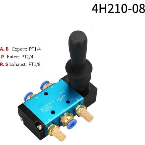 The New 4H210-08 1/4" 2 Position 5 Port Air Manual Valve Pneumatic Control Valve 5/2 Way Hand Lever Operated Control Valve
