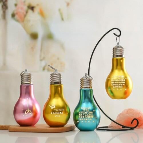 Hanging Decoration Wall Hemp Rope Lamp Pendant Bedroom Room Layout LED Light Star Wishing Luminous Glass Birthday Gift