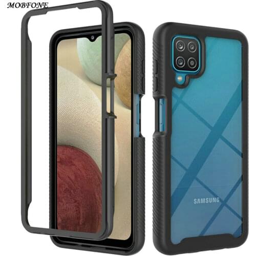 Rugged Armor Case For Samsung Galaxy A12 Shockproof Full Cover A12 protective Bumper Coque For Samsung A12 Clear Back Cases A42